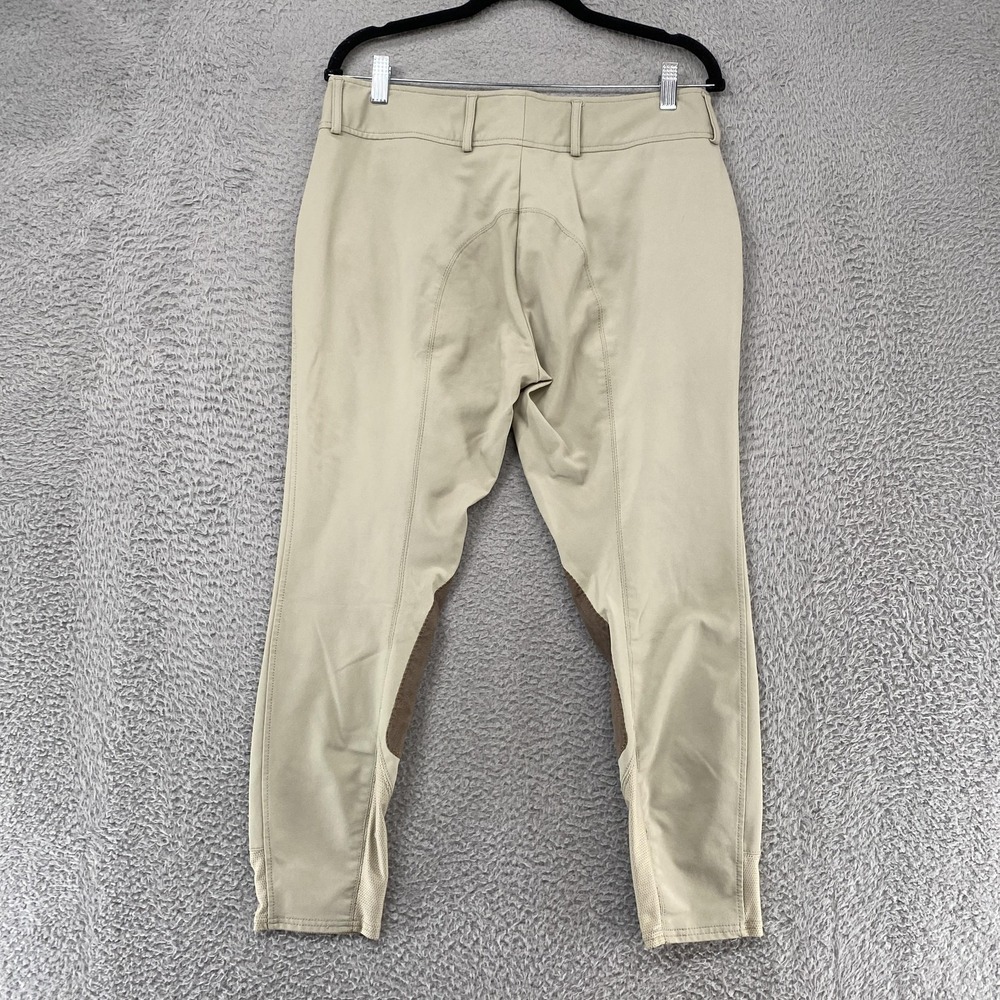 RJ Classics Riding Pants Womens 32R Beige Ankle Knee Patch Equestrian Gulf - Picture 10 of 14